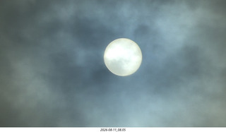 116 a2y. Spain bilbao to gijon - sun in cloudy sky