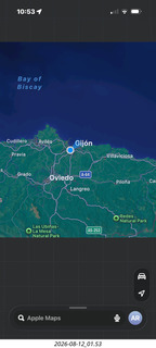 177 a2y. Spain - map near Gijon