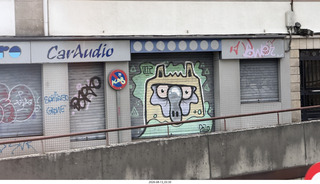 24 a2y. Spain - driving into Santiago de Compostela
