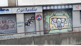 25 a2y. Spain - driving into Santiago de Compostela