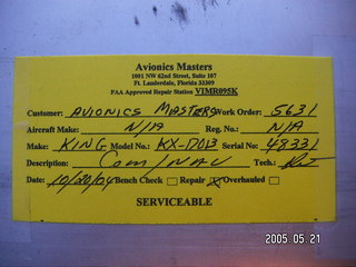 new KX-170B yellow tag
