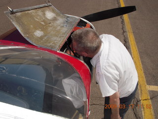 n4372j in shop with new engine - Bill