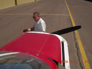 n4372j in shop with new engine - Bill