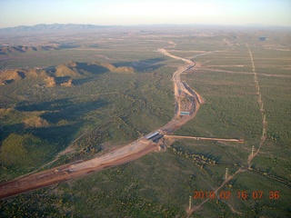 aerial - new road north of DVT