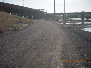 run along dirt road around Hayden on Tempe Town Lake (where it used to be)