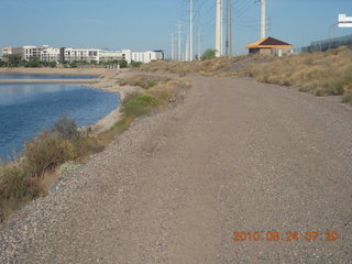 run along dirt road around Hayden on Tempe Town Lake (where it used to be)