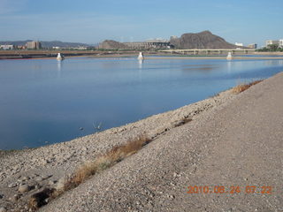 run along dirt road around Hayden on Tempe Town Lake (where it used to be)
