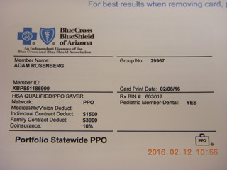 Blue Cross card