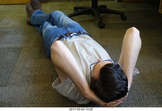 new camera -  Brian B lying down