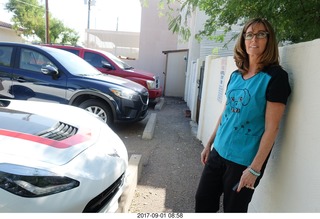 my vet Dr. Krista Gibson and her new Corvette