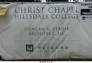 Hillsdale College - new chapel construction