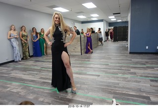 new NH2T store - International Physique League (IPL) show - rehearsal - evening gown