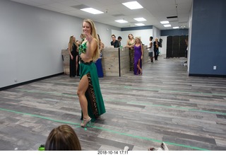 new NH2T store - International Physique League (IPL) show - rehearsal - evening gown