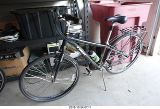 my old Trek bike with newly flat tire