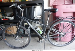 my old Trek bike with newly flat tire