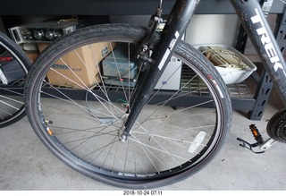 my old Trek bike with newly flat tire