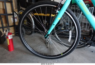 my new bike with no air in the tire