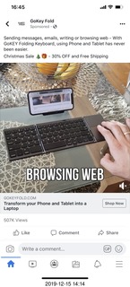 cell-phone outrigger keyboard ad