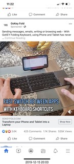 cell-phone attached keyboard