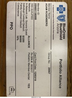 BCBS Blue Cross Blue Shield card