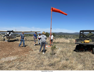 Young International fly-in - new windsock - Iwa Jima moment