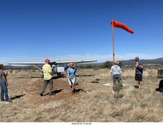 Young International fly-in - new windsock - Iwa Jima moment