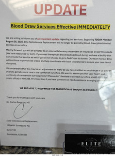 Elite blood draw new policy